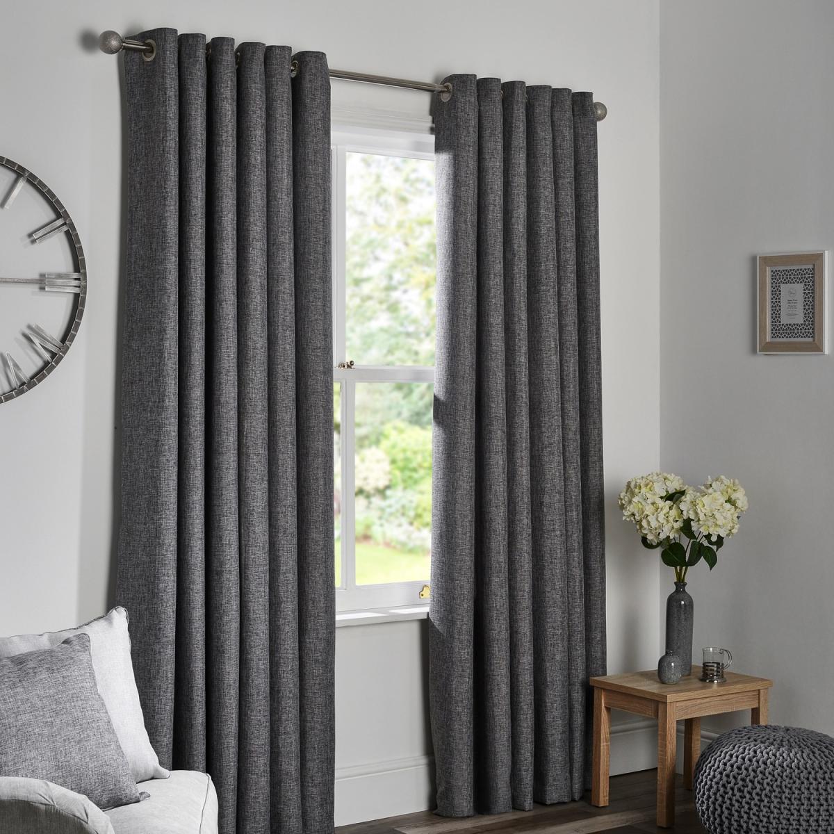 Chatsworth Eyelet Curtains - Slate / 229cm – image 3
