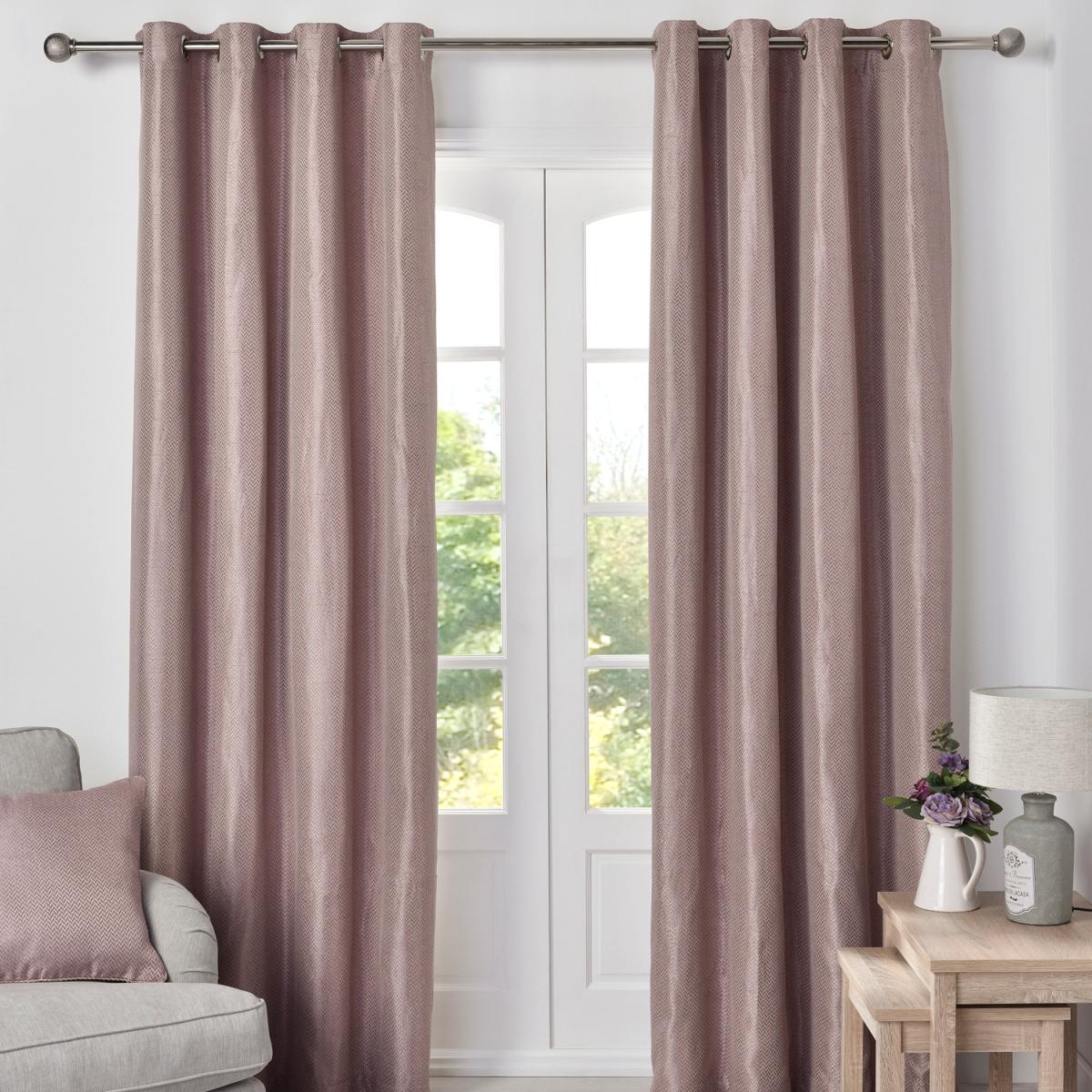Killarney Blockout Eyelet Curtains - Mauve / 168cm / 183cm – image 3