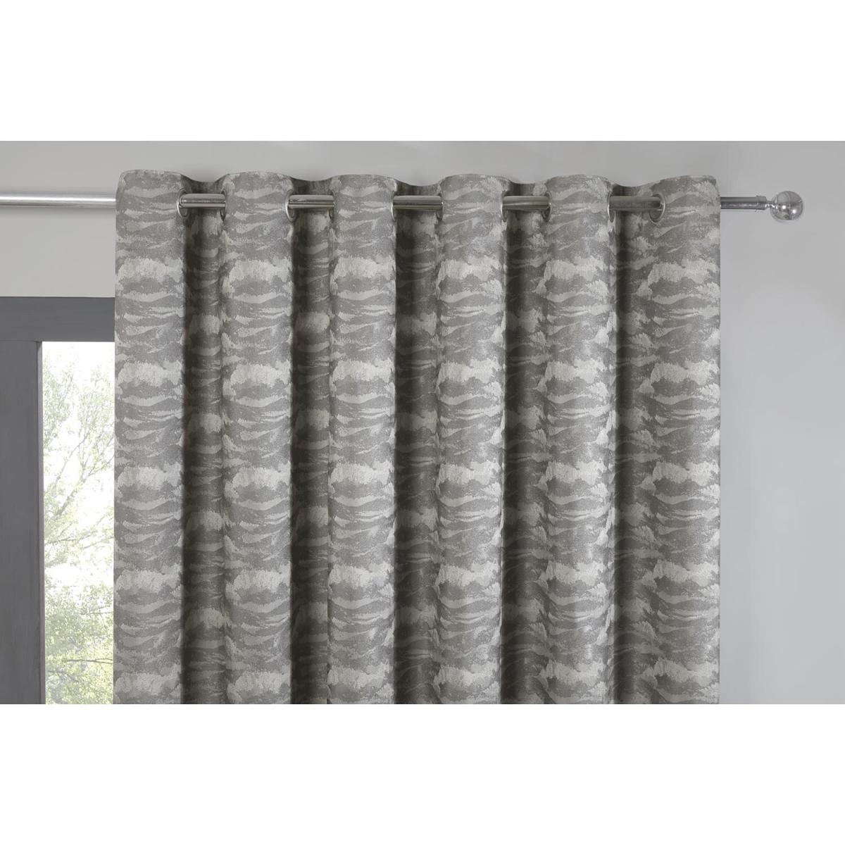 Astoria Eyelet Curtains - Grey / 229cm – image 2