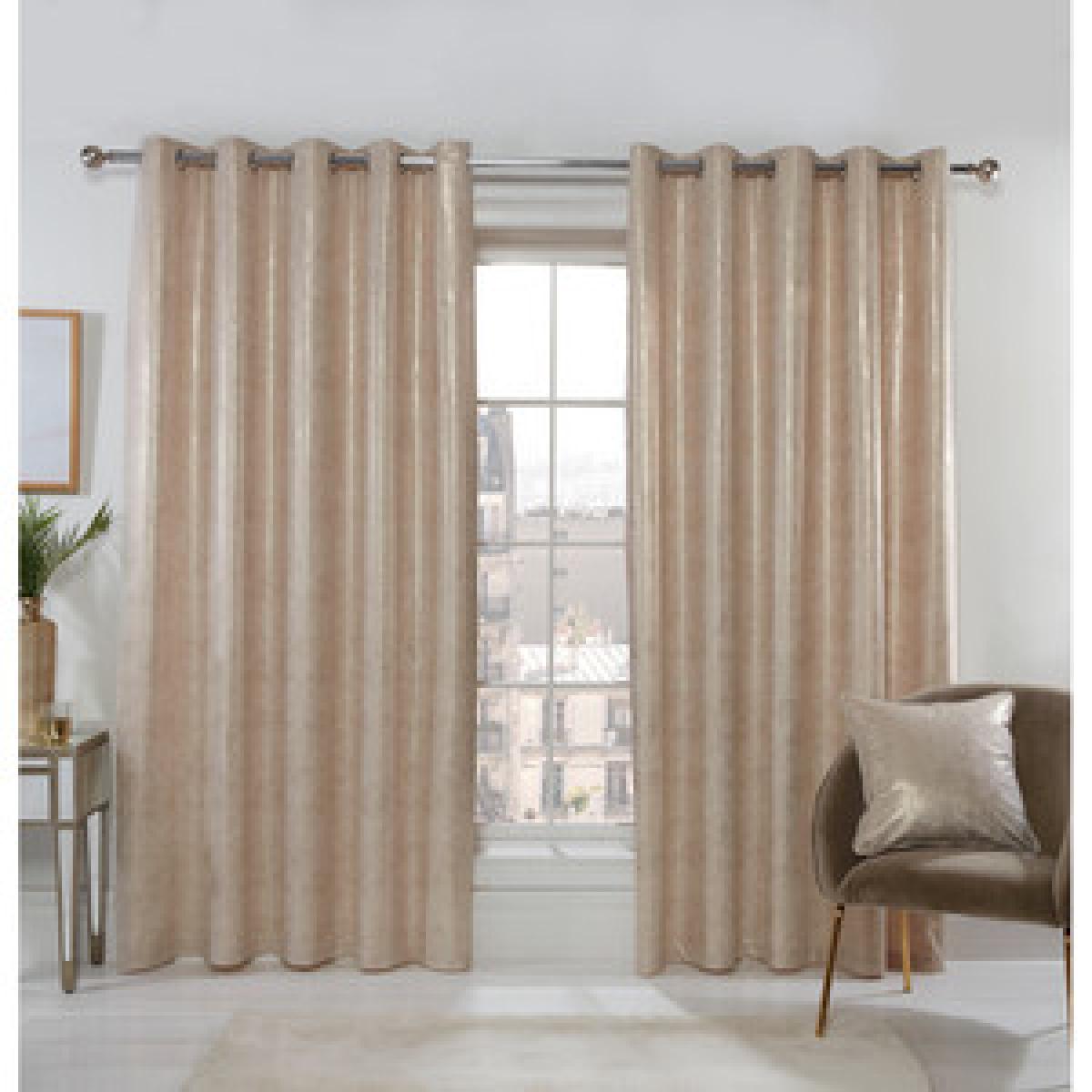 Metallic Velvet Eyelet Curtains - Silver / 183cm / 229cm – image 6