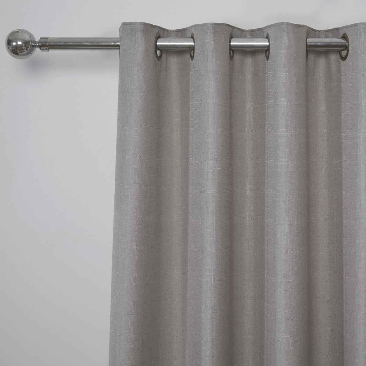 Tassel Edge Eyelet Curtains - Silver / 229cm – image 3