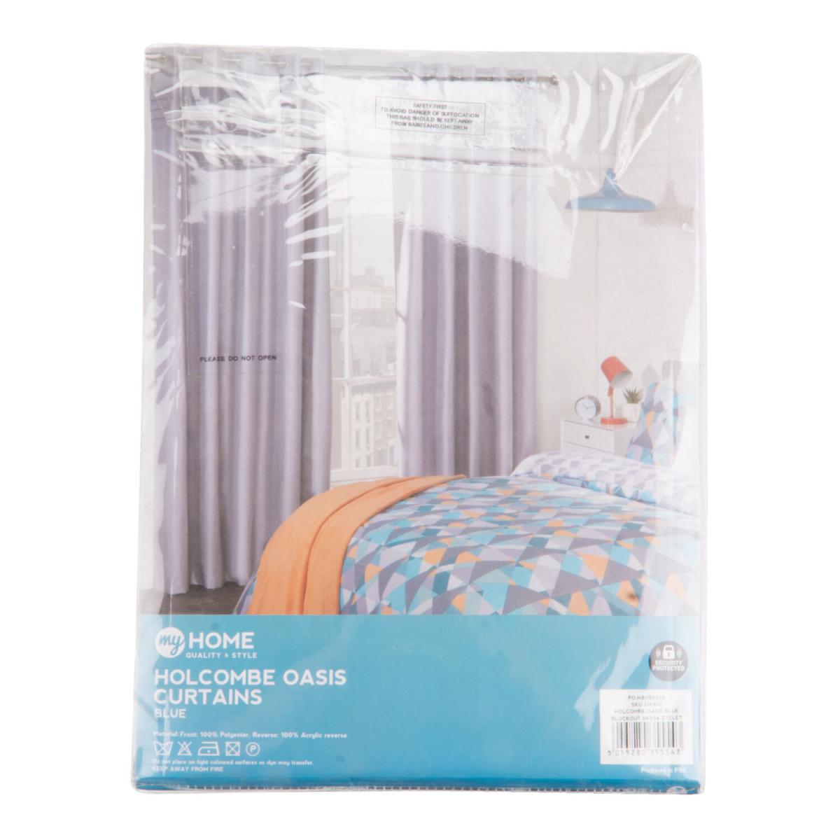 Holcombe Blockout Curtains - Oasis Blue / 183cm – image 4
