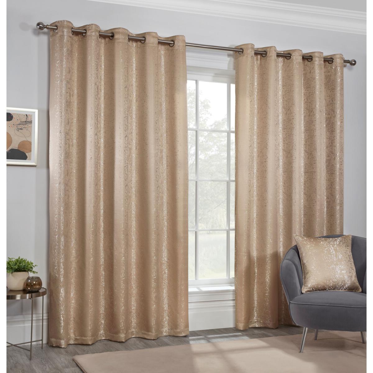 Rennes Chenille Taped Curtains - Mink / 183cm / 168cm – image 11