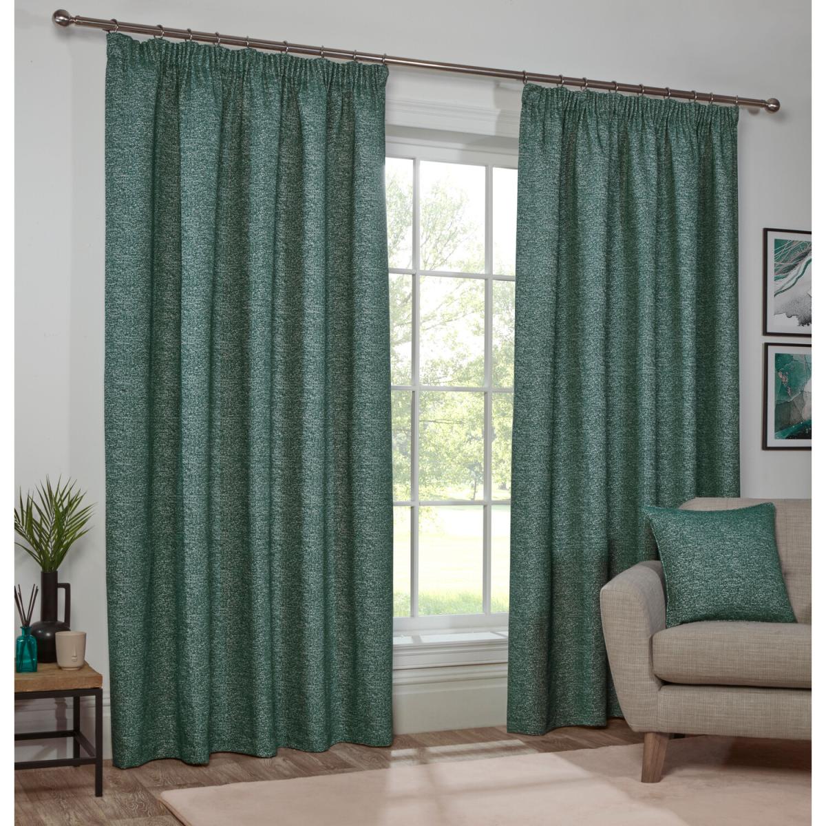 Rennes Chenille Taped Curtains - Mink / 183cm / 168cm – image 3