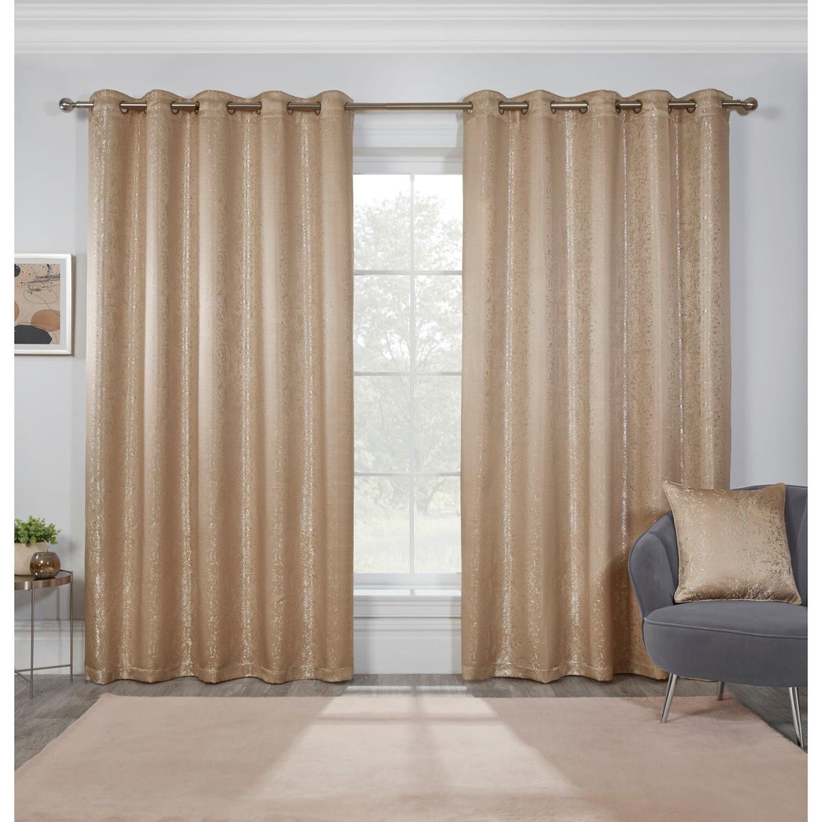 Rennes Chenille Taped Curtains - Mink / 183cm / 168cm – image 6