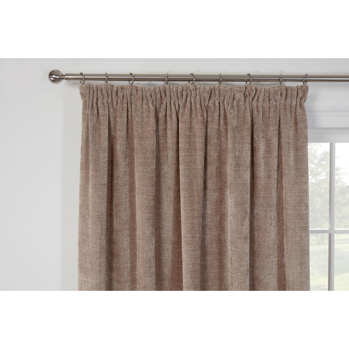Rennes Chenille Taped Curtains - Mink / 183cm / 168cm – image 10