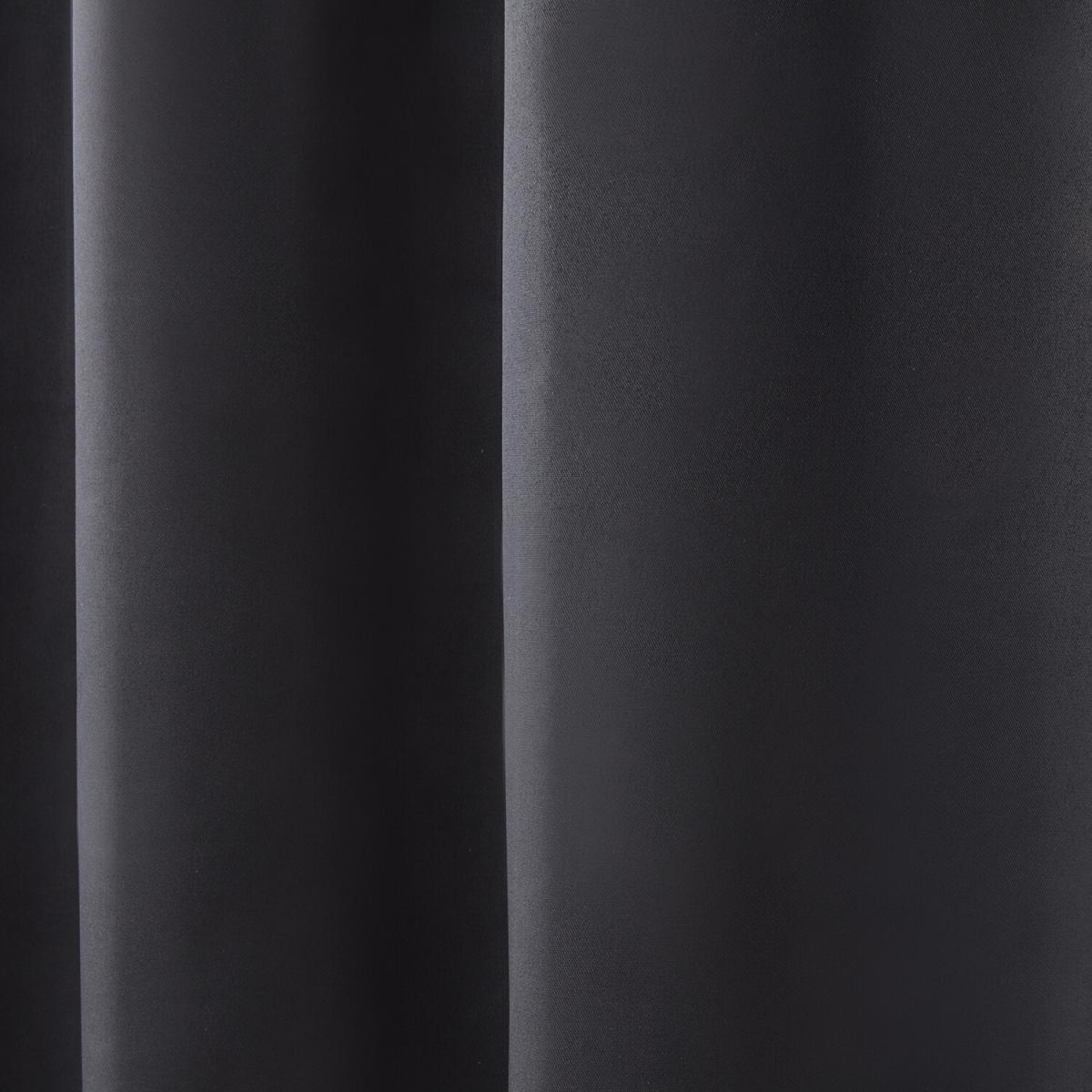 Oxford Blackout Eyelet Curtains - Charcoal / 229cm – image 2