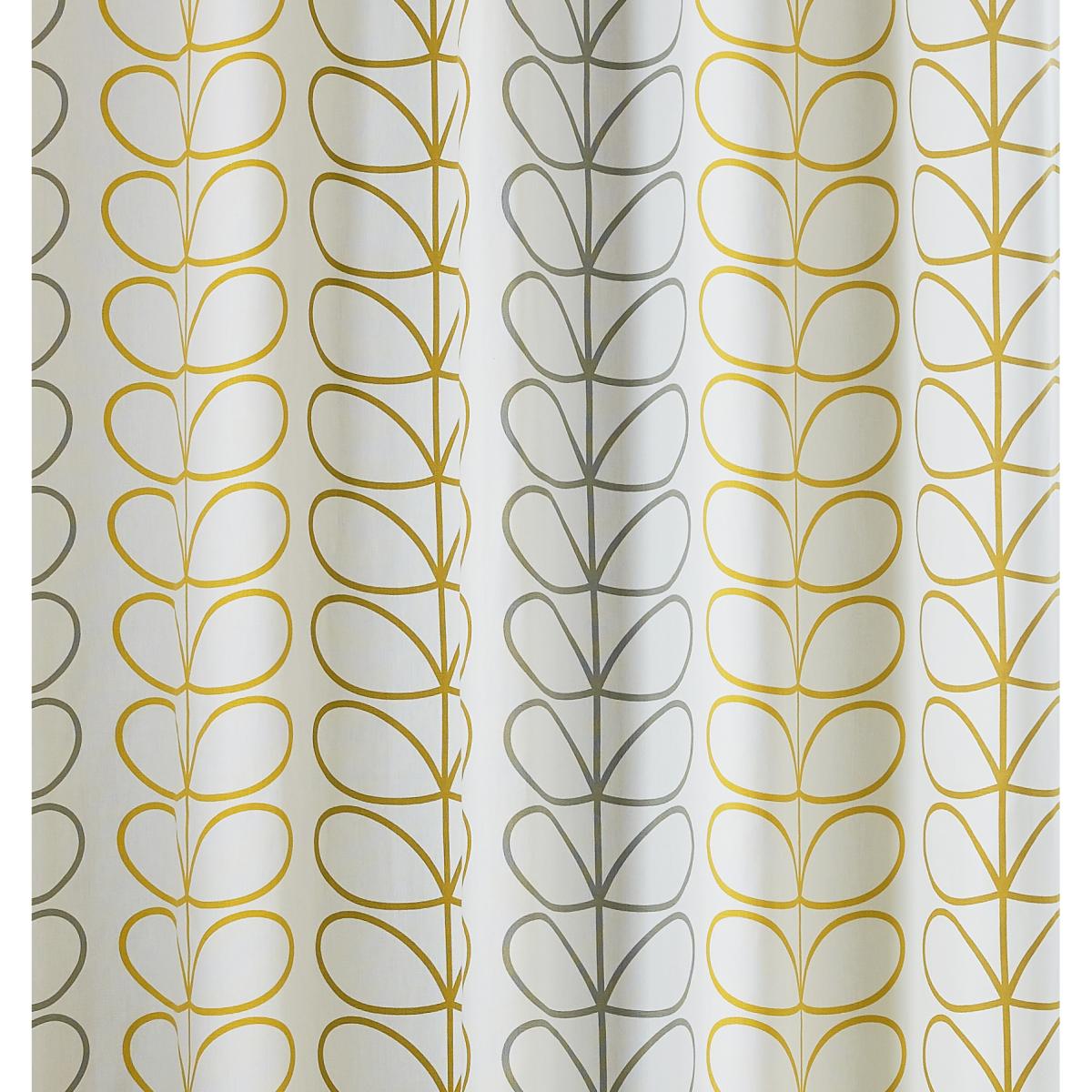 Trio Stem Eyelet Curtains By Orla Kiely in Ochre Yellow – image 2