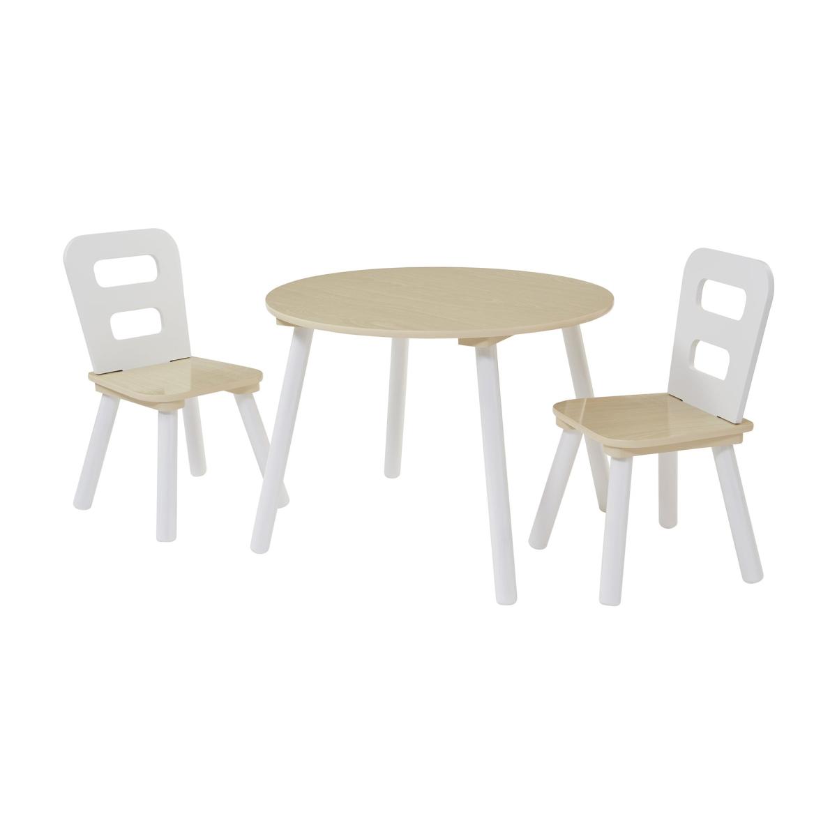 Liberty House Kids Round Table And Two Chairs Set White – image 4