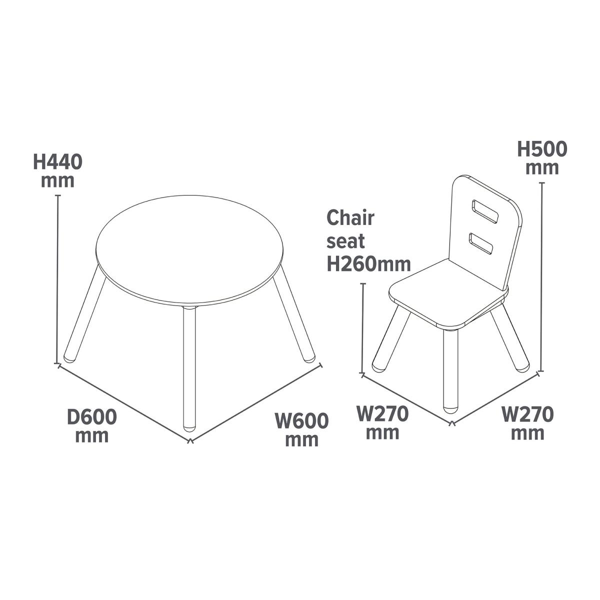 Liberty House Kids Round Table And Two Chairs Set White – image 9