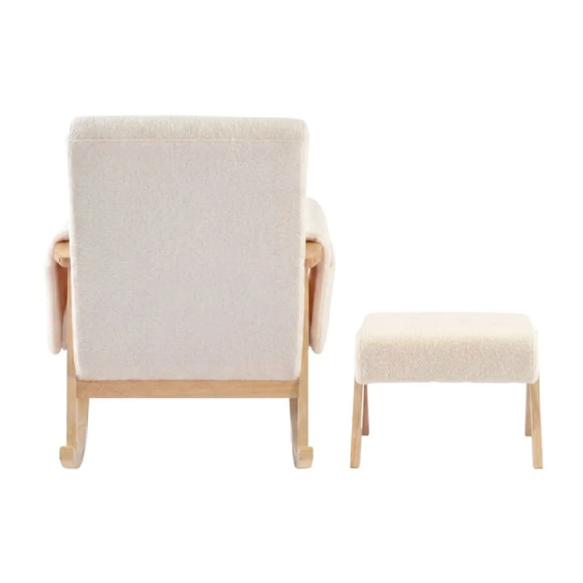 Bebe & Beyond Sherpa Storyteller Nursing Chair with Stool – image 6