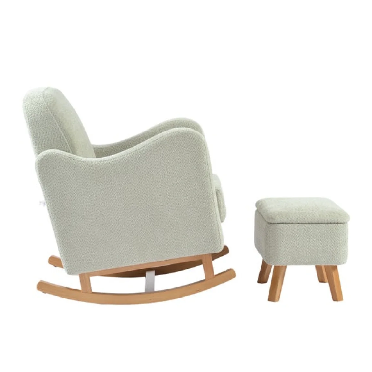 Bebe & Beyond Boucle Soother Nursing Chair with Storage Stool – image 5