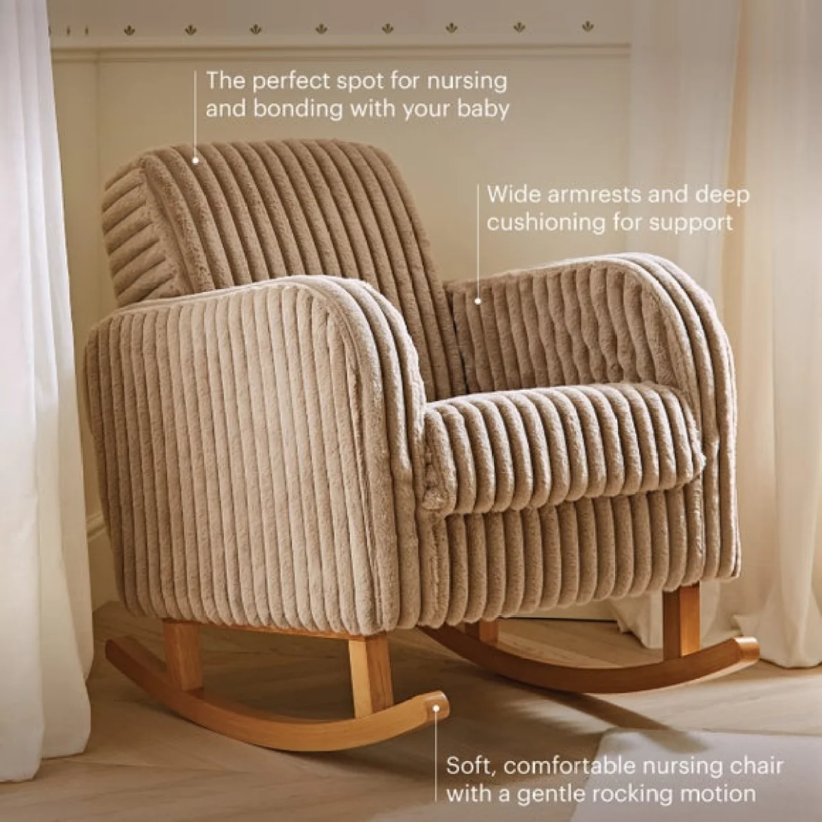 CuddleCo Etta Faux Fur Nursing Chair – image 4