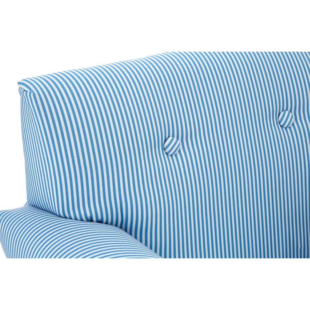 Kids Blue And White Stripe Rocking Chair With Footstool - White, Blue – image 5