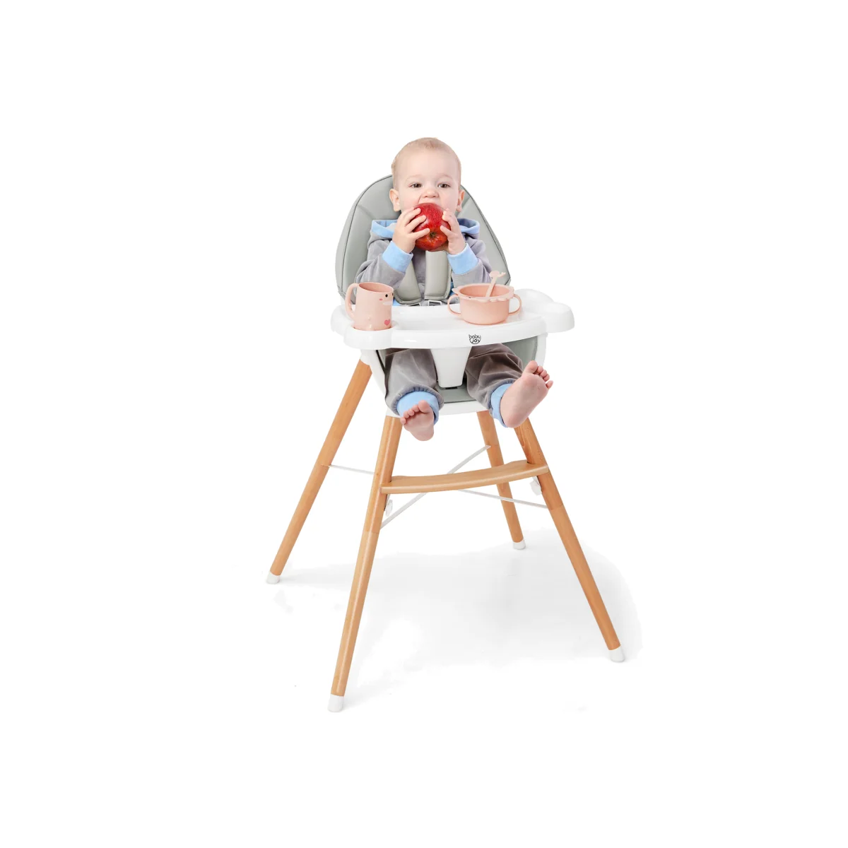 Wooden Toddler Dining Chair - Grey – image 1