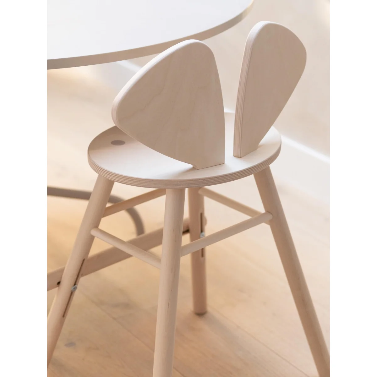 Kids Oak Wood High Chair Mouse Junior – image 3