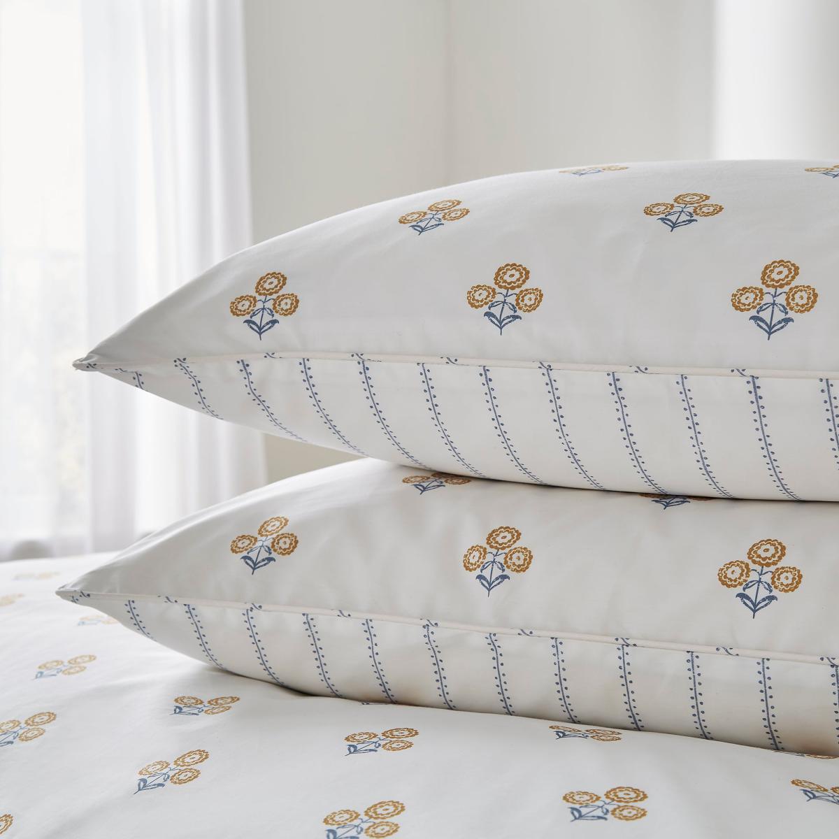 Dorma Weybourne 100% Cotton Oxford Pillowcase Pair Blue – image 2