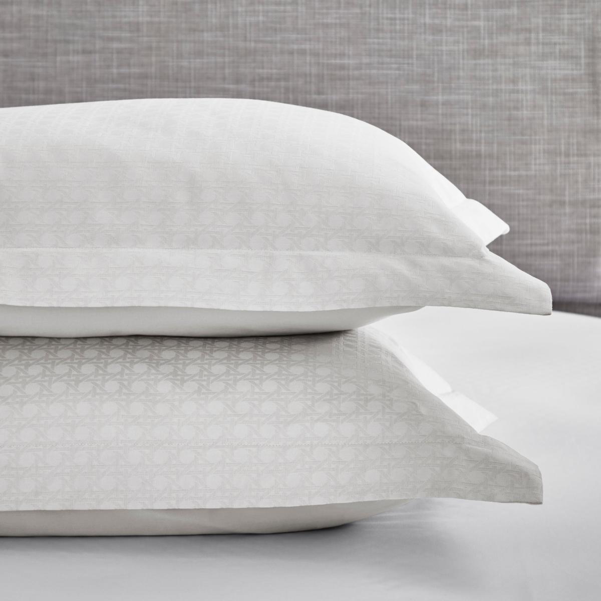 Dorma Purity Marlia White Cotton Jacquard Continental Pillowcase White – image 2