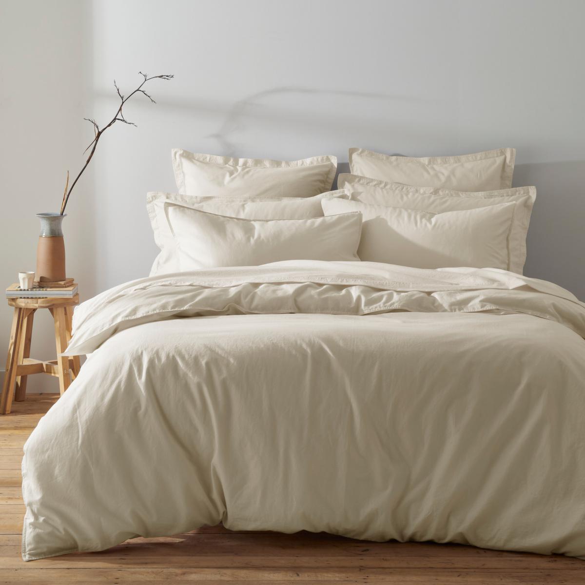 Recycled Cotton Undyed Housewife Pillowcase Pair Natural – image 3