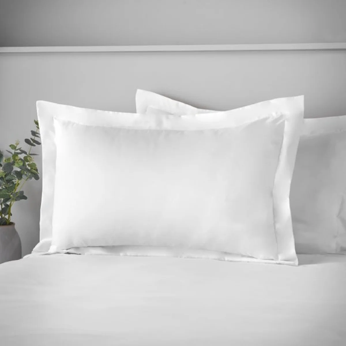 Super Soft Microfibre Oxford Pillowcase White – image 1
