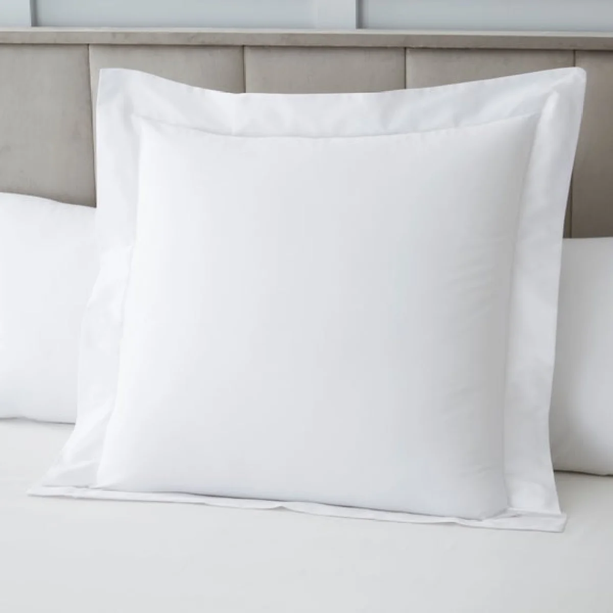 Hotel 230 Thread Count Cotton Sateen Continental Pillowcase White – image 1