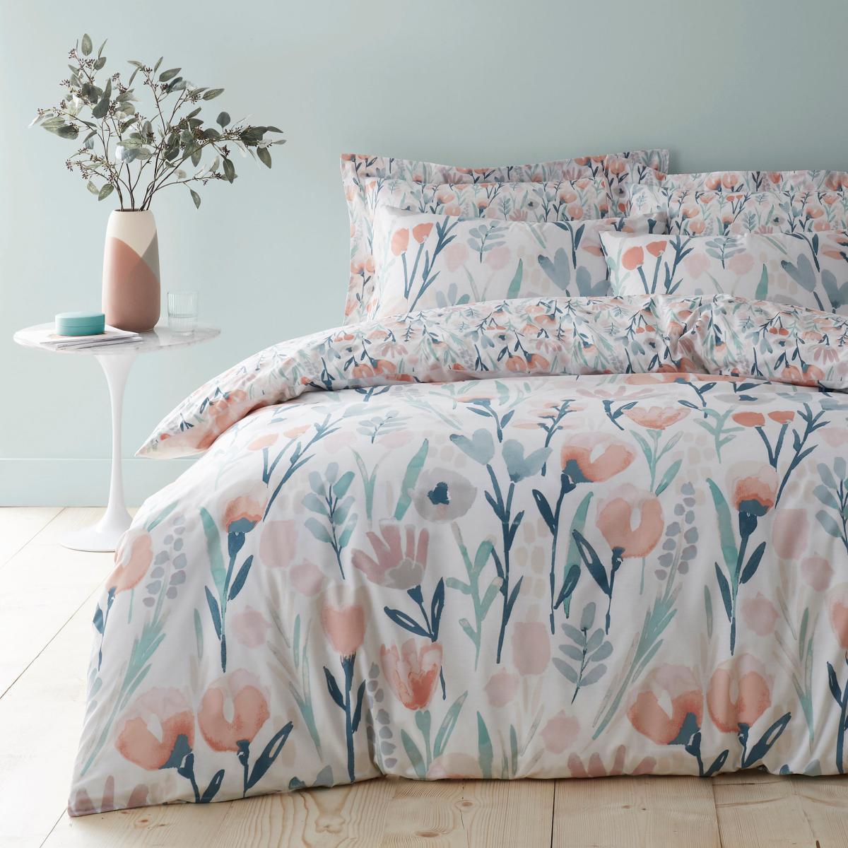 Emmie Blush Floral  Oxford Pillowcase Blush (Pink) – image 4