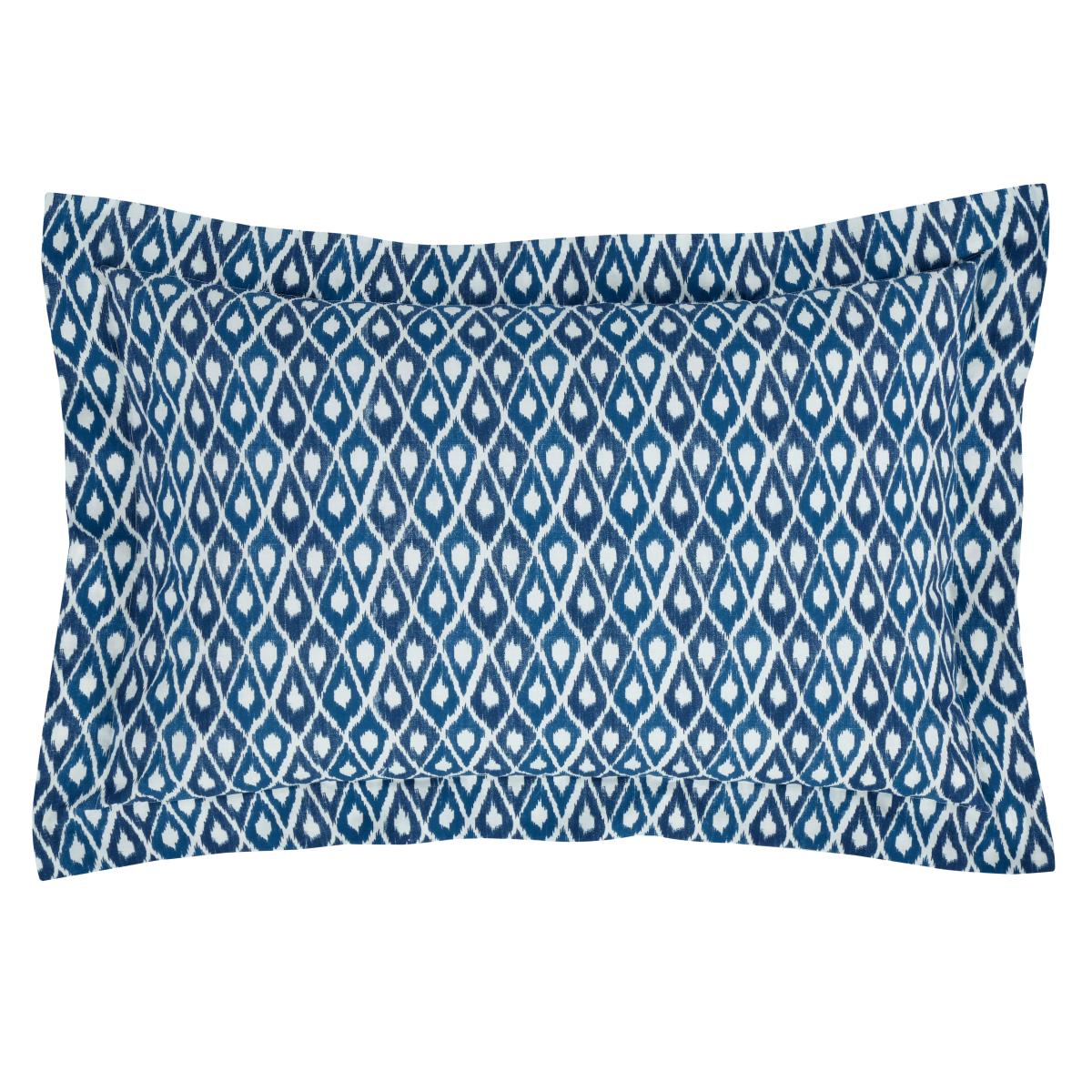 Ayla Ikat Blue 100% Cotton Oxford Pillowcase Blue/White – image 3