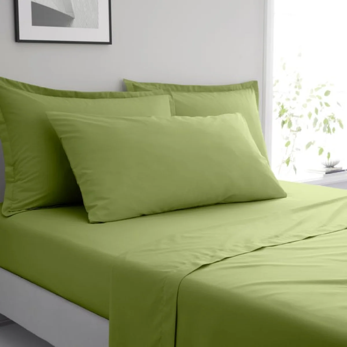 Pure Cotton Bolster Pillowcase Fern – image 1