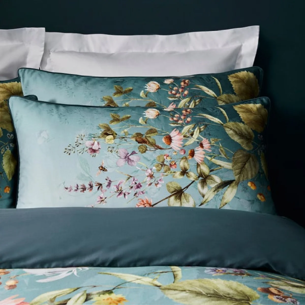 Dorma Meadow Breeze Blue Standard Pillowcase Pair Blue – image 1