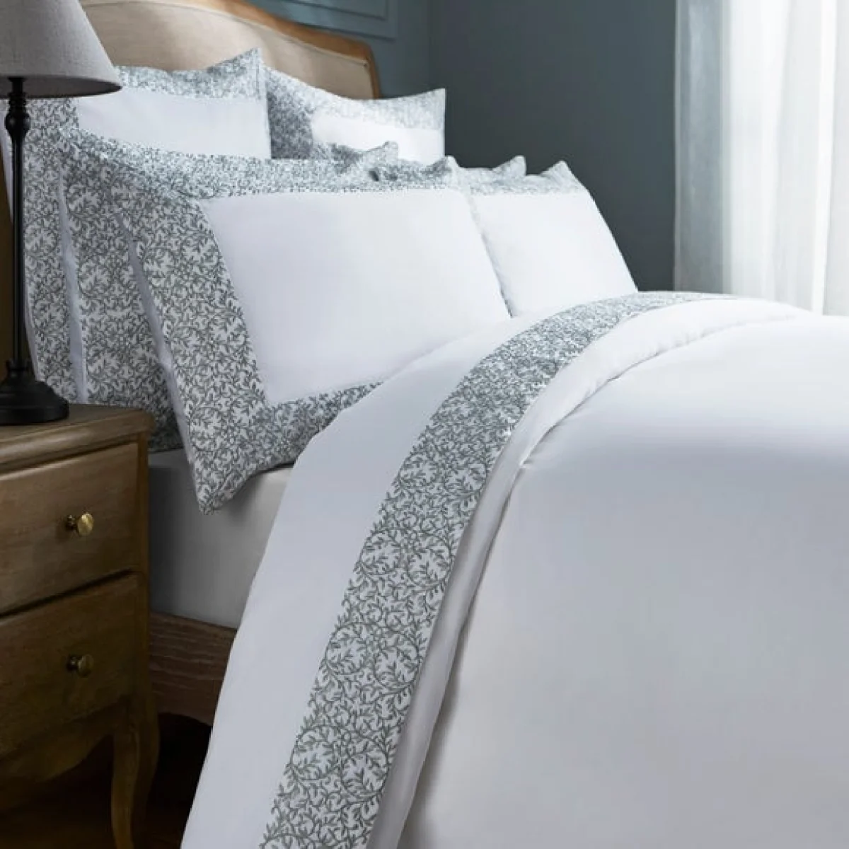 Dorma Elmley Embroidered 100% Cotton Pillow Sham – image 3