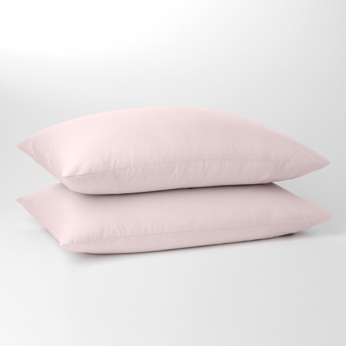 Pure Cotton Housewife Pillowcase Pair Pale Pink – image 1