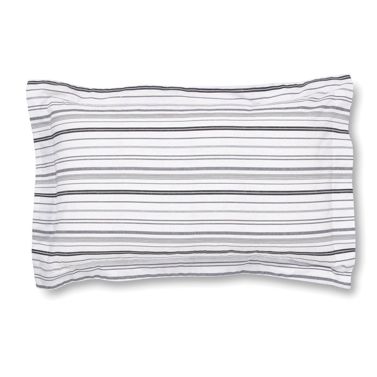 Ellis Grey Stripe Oxford Pillowcase Black – image 2