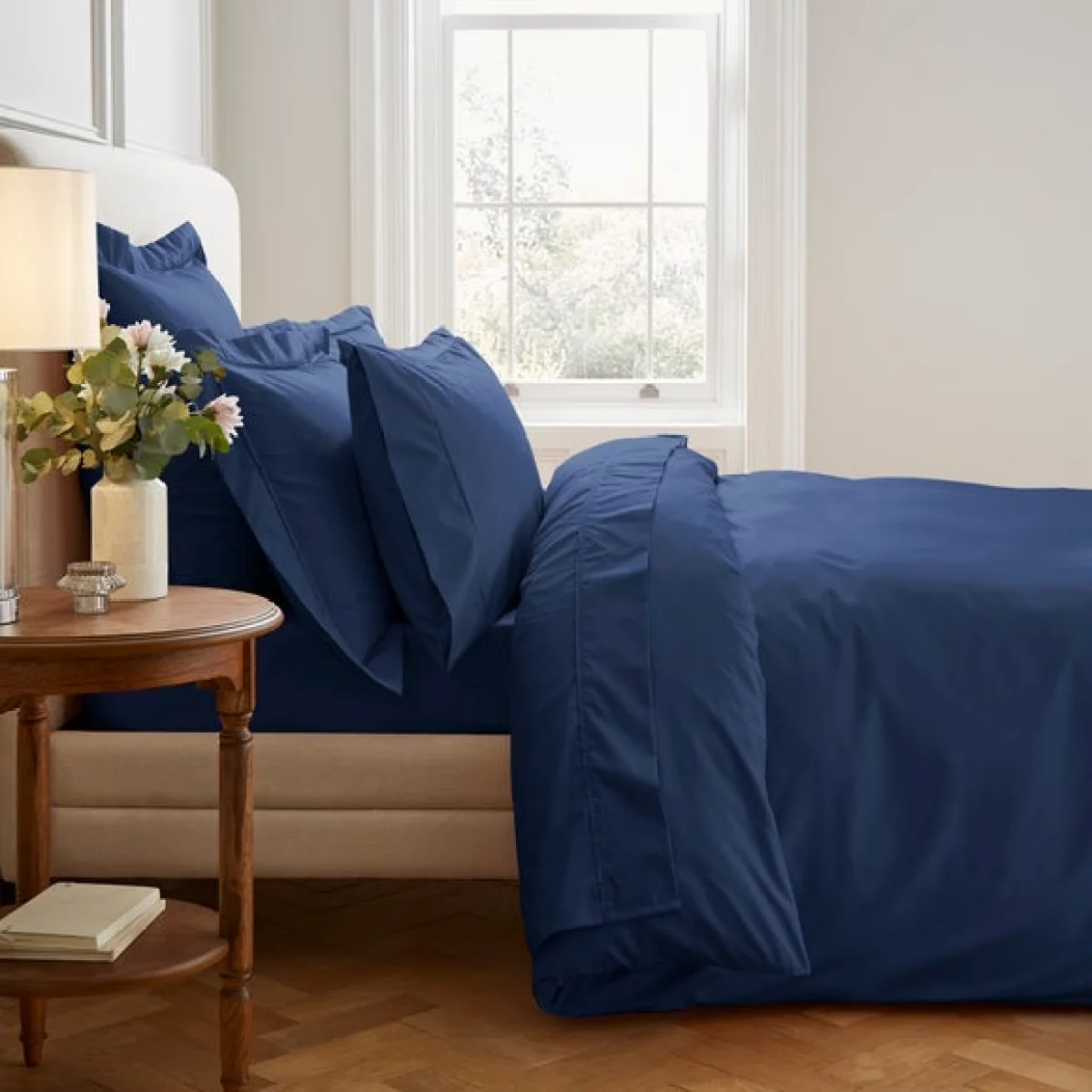 Dorma Egyptian Cotton 400 Thread Count Percale Oxford Pillowcase Blue – image 6
