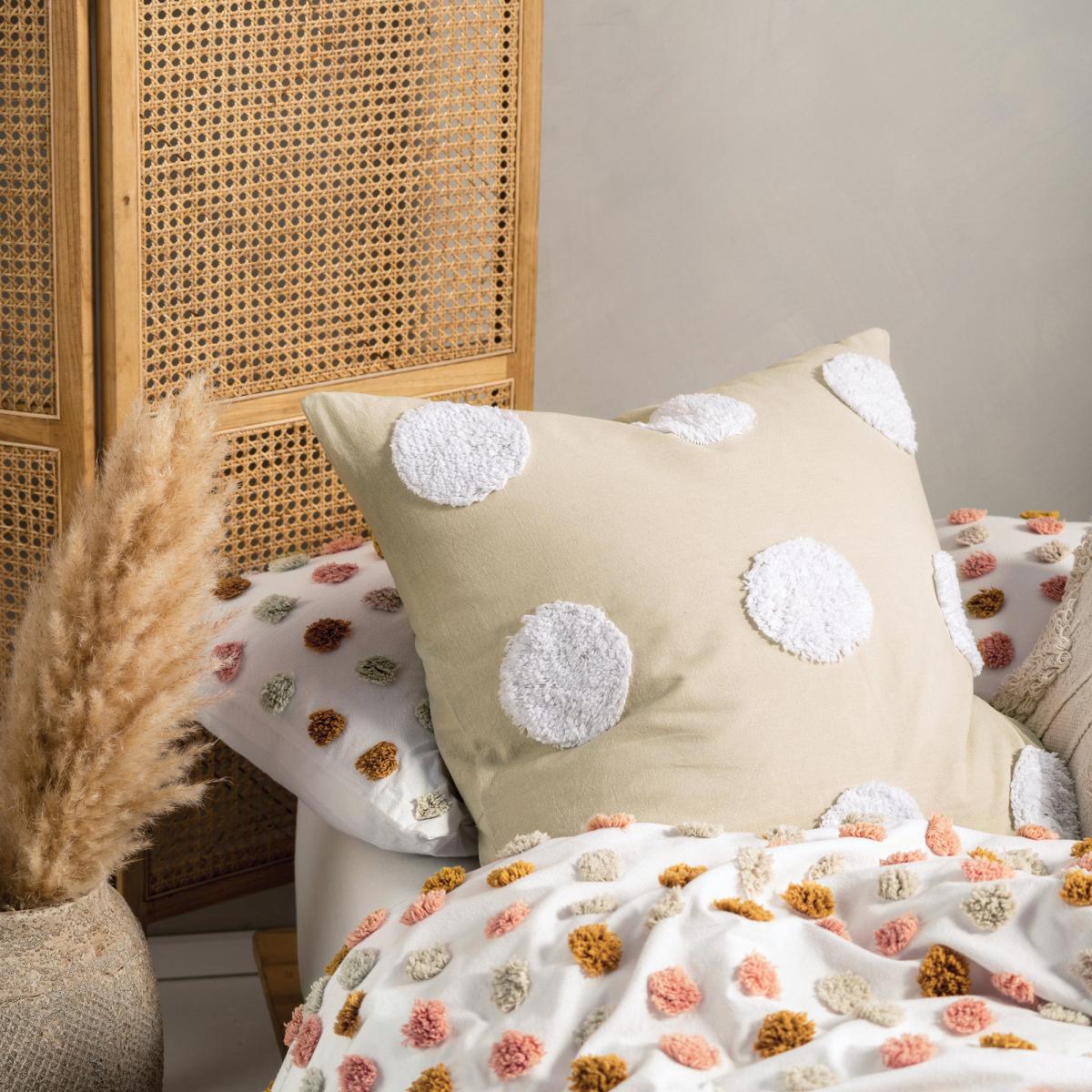 Haze Pink and Sand 100% Cotton Continental Pillowcase Pink – image 2