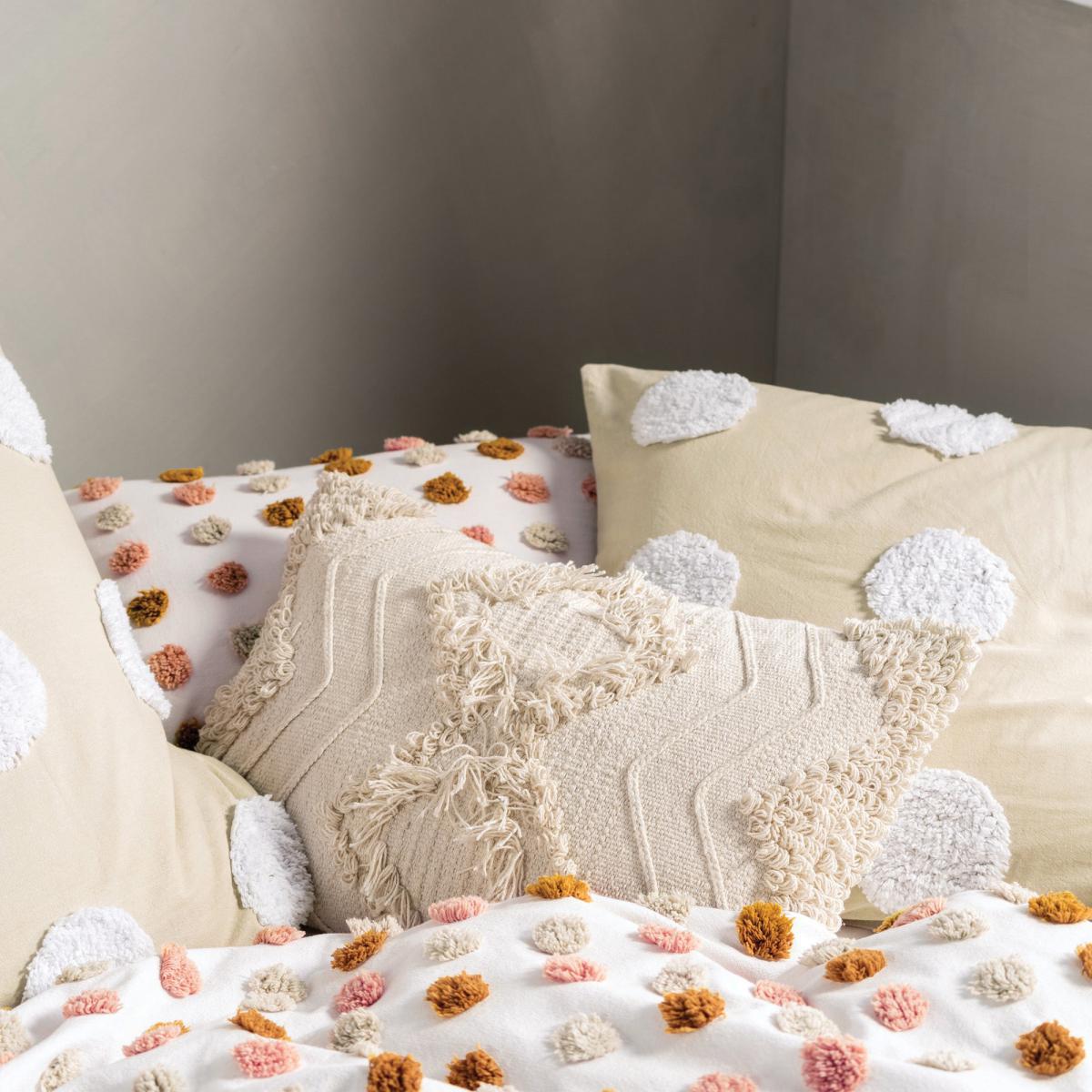 Haze Pink and Sand 100% Cotton Continental Pillowcase Pink – image 3