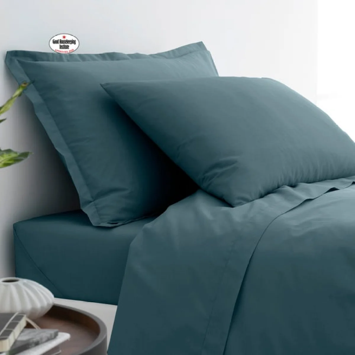 Pure Cotton Oxford Pillowcase Blue – image 1