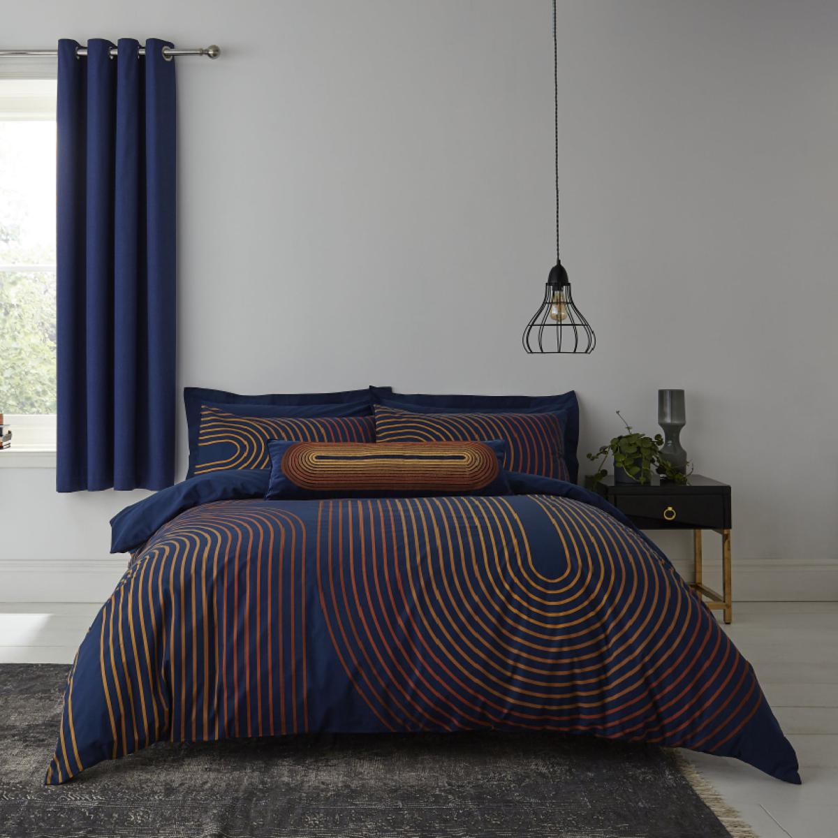 Elements Meyer Blue Oxford Pillowcase Blue and Yellow – image 2