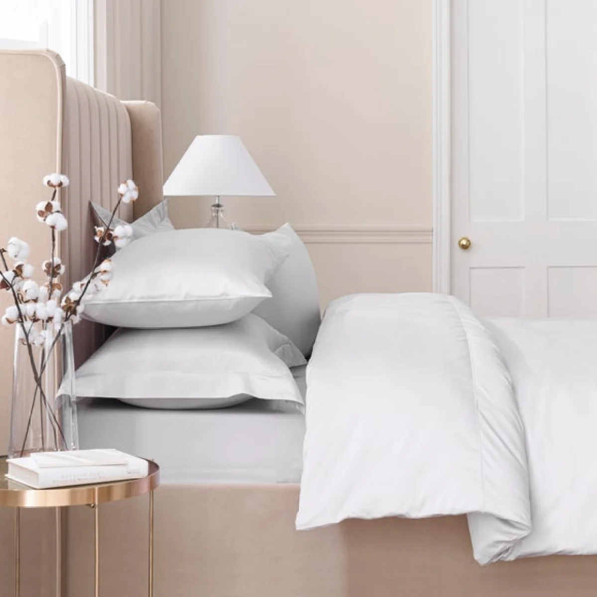 Dorma 300 Thread Count 100% Cotton Sateen Plain Continental Square Pillowcase Mauve – image 4