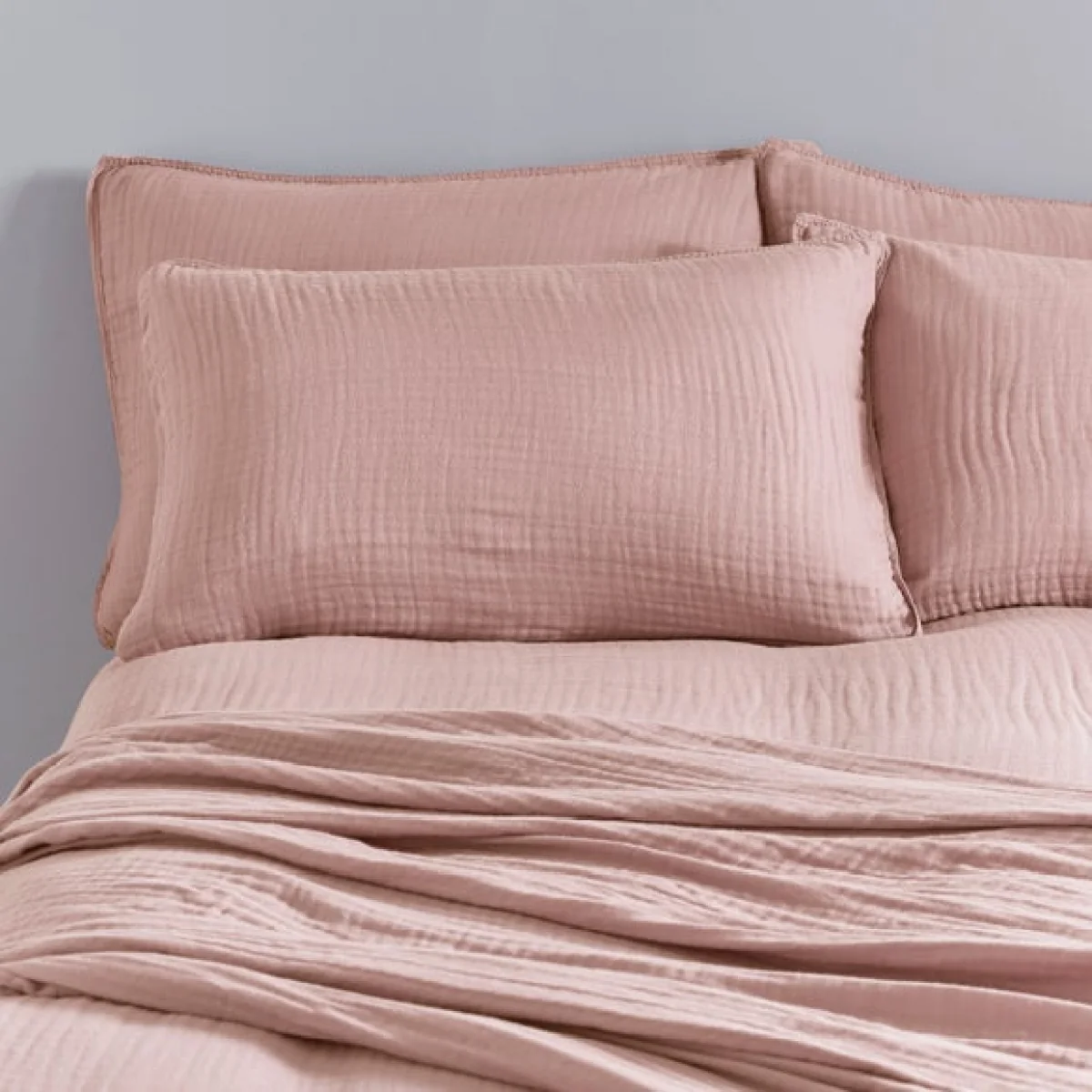 Cotton Muslin Standard Pillowcases Sage – image 2