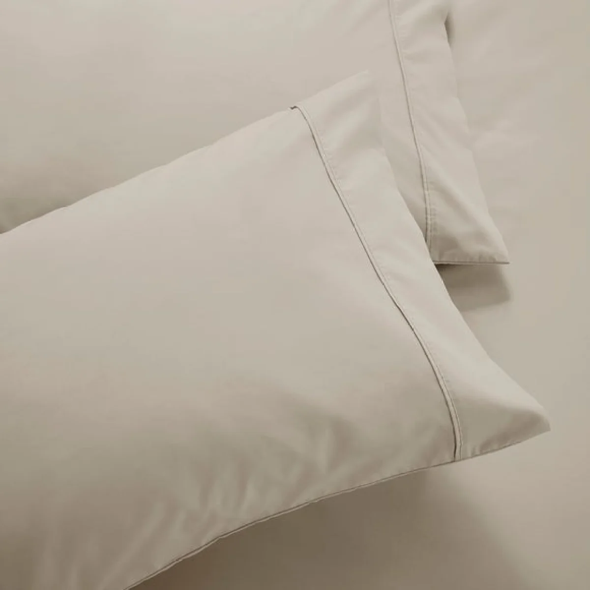 Dorma Egyptian Cotton 400 Thread Count Percale Standard Pillowcase Cream – image 2
