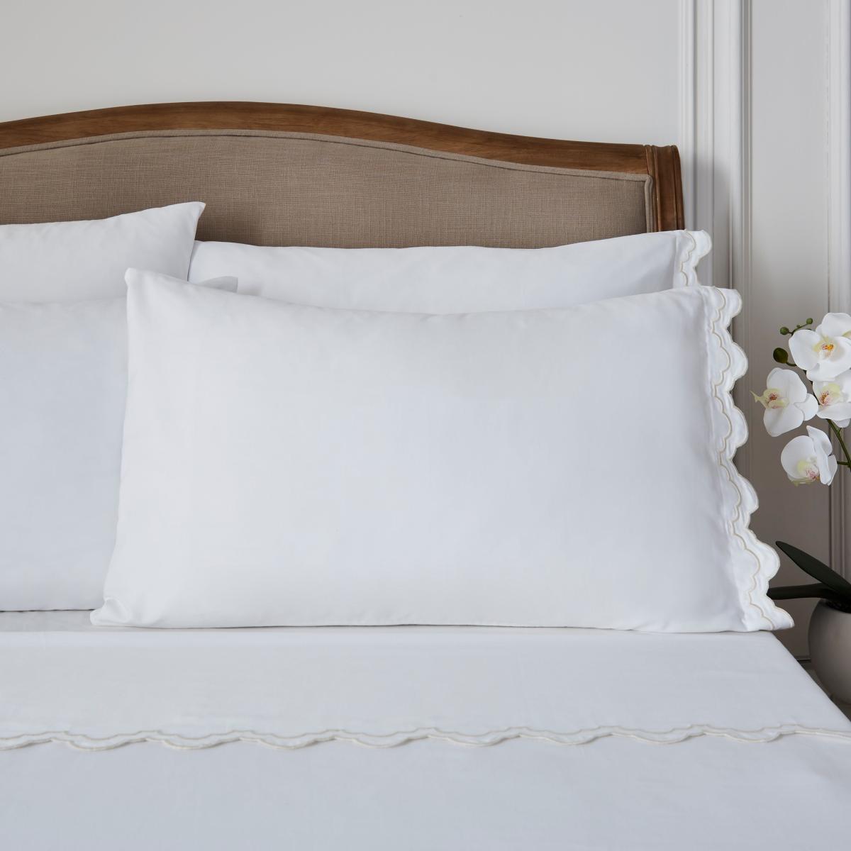 Dorma Double Scallop Oxford Pillowcase Pair – image 2