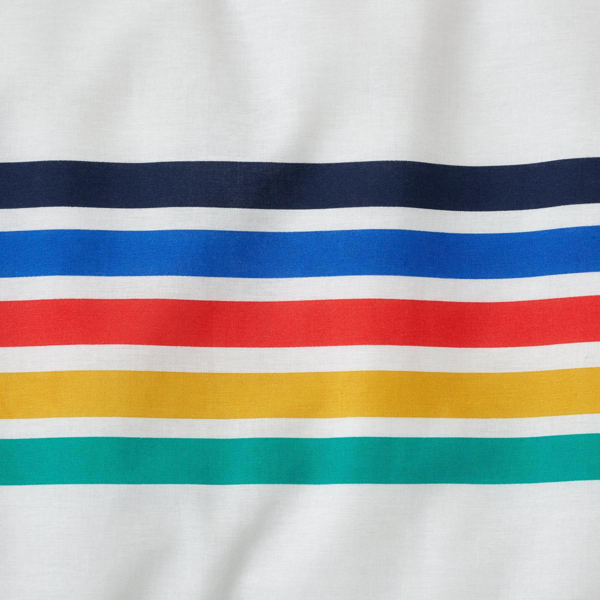 Retro Stripe 100% Cotton Duvet Cover and Pillowcase Set MultiColoured – image 5