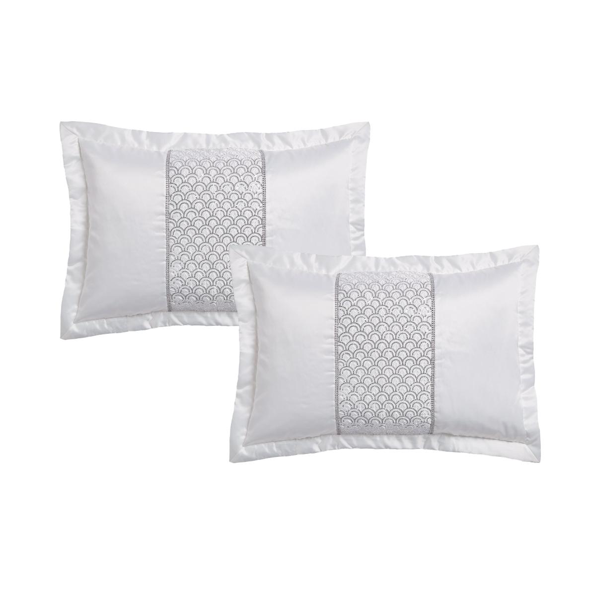 Catherine Lansfield Deco Sequin Quilted Pillowsham Pair – image 3