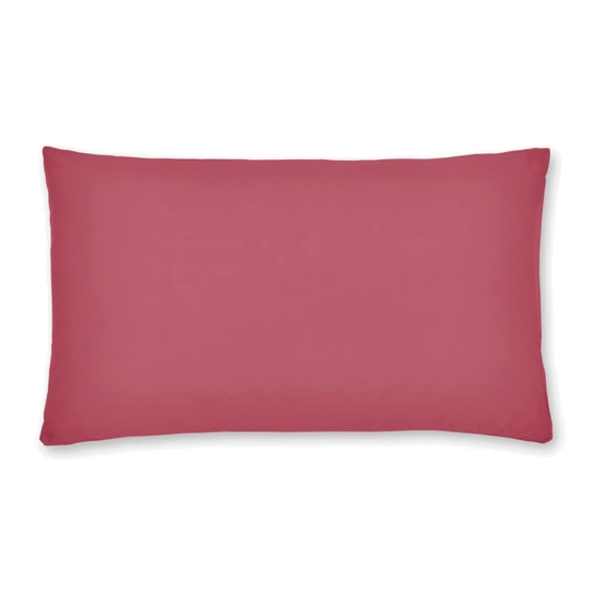 Pure Cotton Plain Dye Standard Pillowcase Pair Rhubarb – image 1