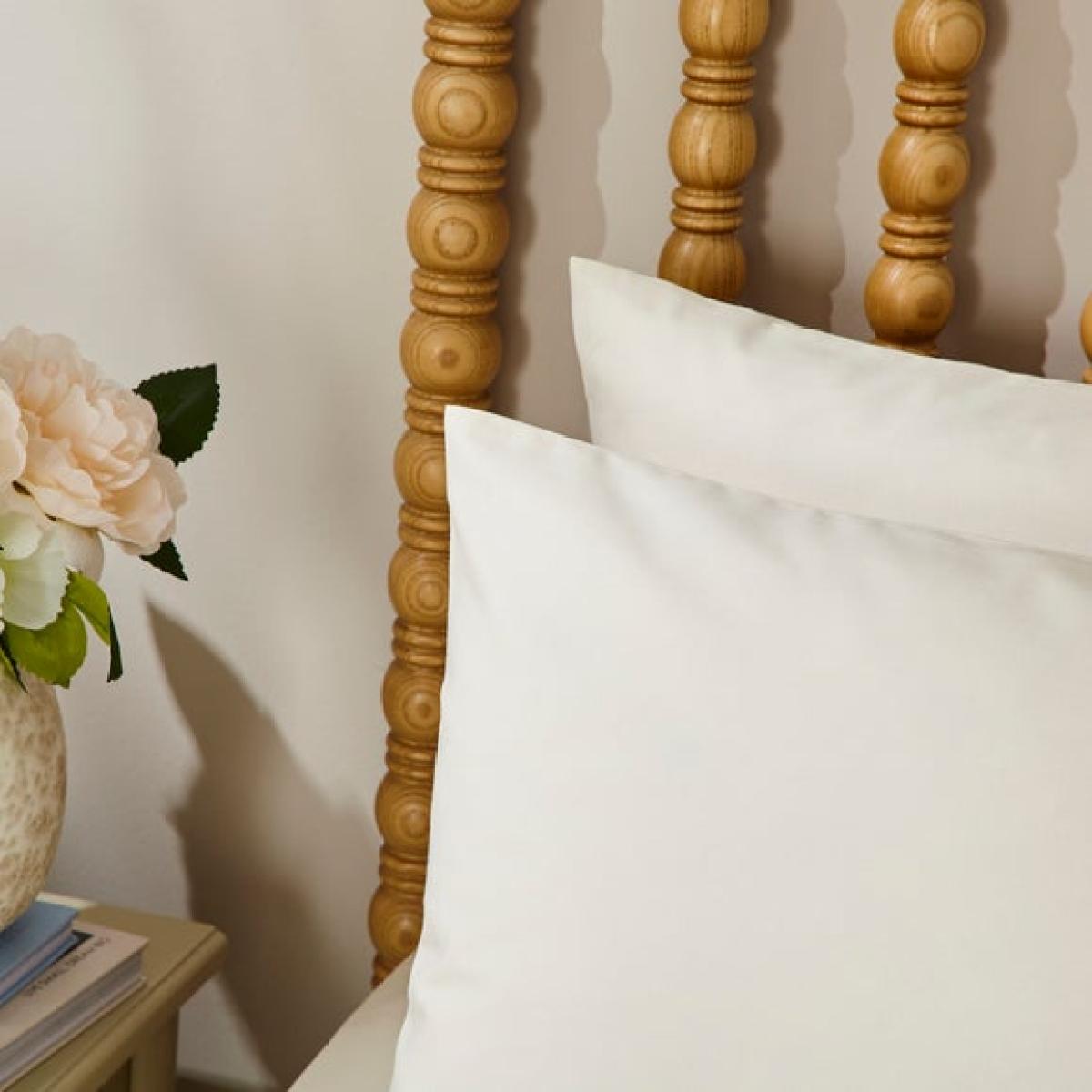 Plain 100% Cotton Standard Pillowcase Pair – image 2