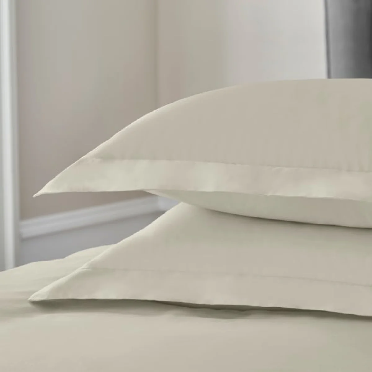 Dorma Egyptian Cotton 400 Thread Count Percale Continental Pillowcase Blue – image 4