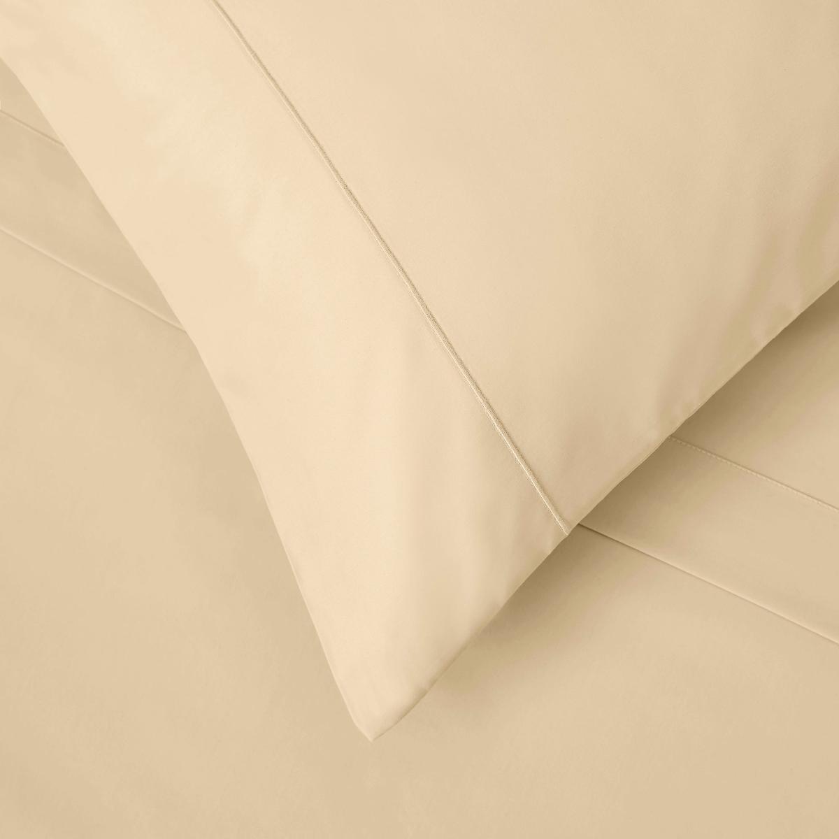 Dorma 300 Thread Count 100% Cotton Sateen Plain Cuffed Pillowcase Buttermilk – image 3