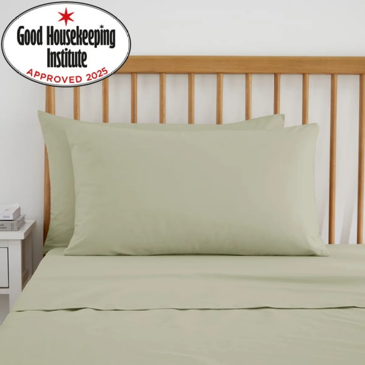 Pure Cotton Standard Pillowcase Pair Cream – image 3