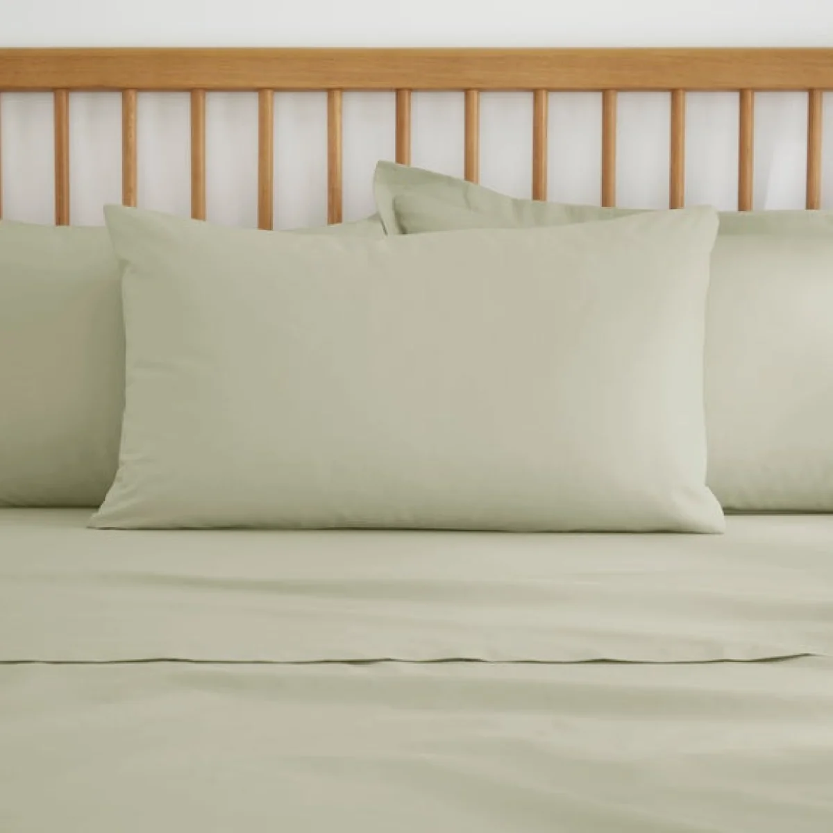 Pure Cotton Standard Pillowcase Pair Cream – image 4