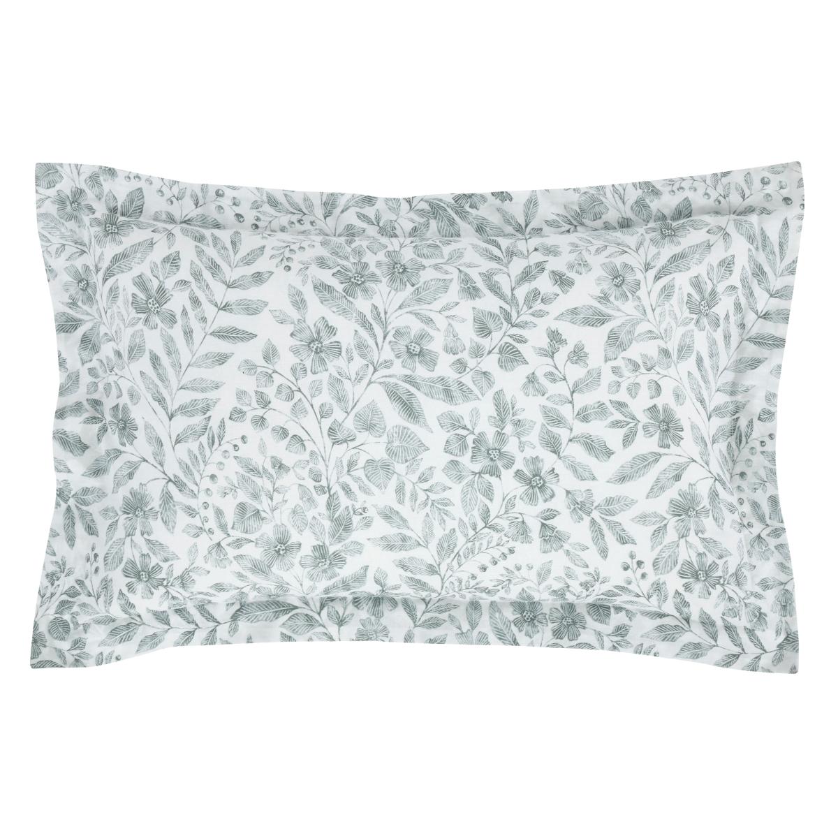 Lyra Arts and Crafts Lilypad Oxford Pillowcase Green/White – image 2